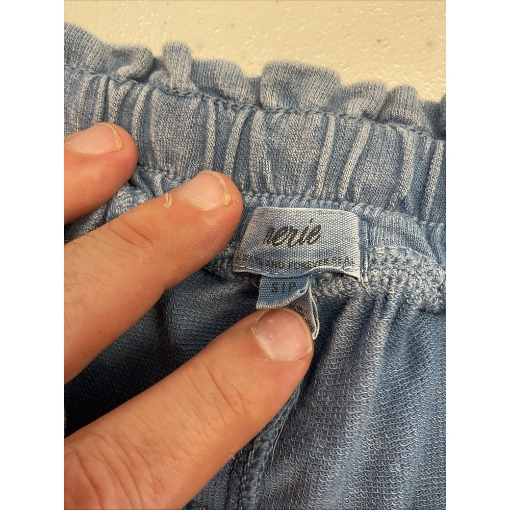 Aerie Baggy Barrel Leg Fleece Pant Sweatpants Chambray Size S - Picture 6 of 11